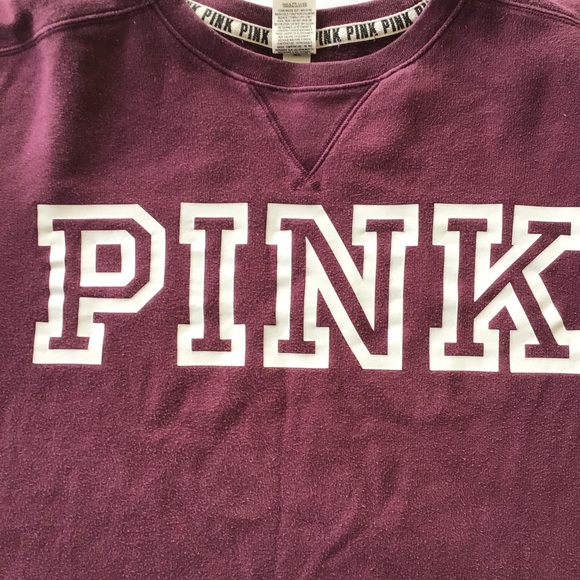 PINK VICTORIAS SECRET COLLEGIATE SWEATSHIRT PURPLE MEDIUM - Picture 4 of 14